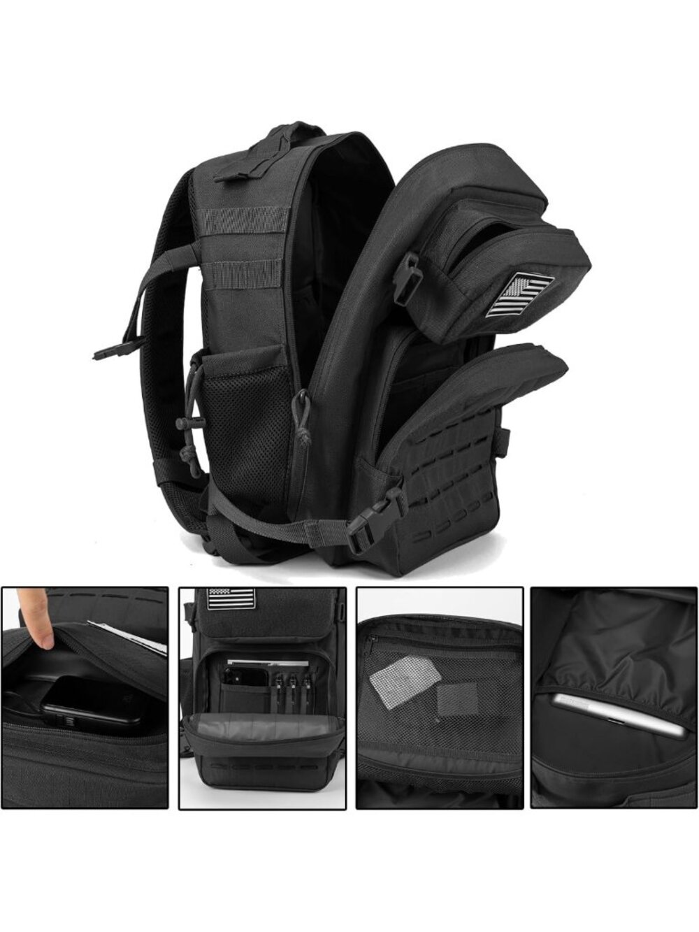 25L/45L Tactical Military Backpack - Molle Daypack, Bug Out Bag, Hiking - Picture 5 of 6